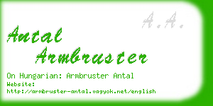 antal armbruster business card